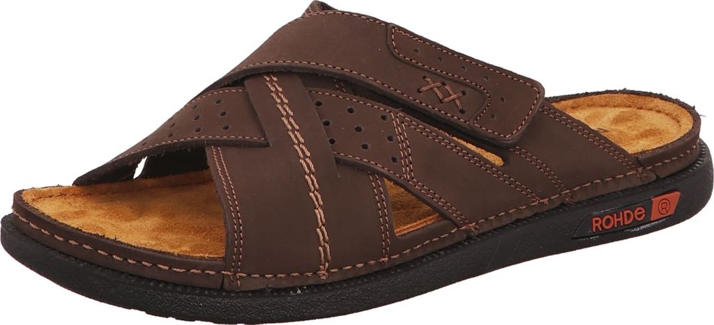 Rohde Herren Pantolette Leder Riemen gekreuzt Produktbild 3