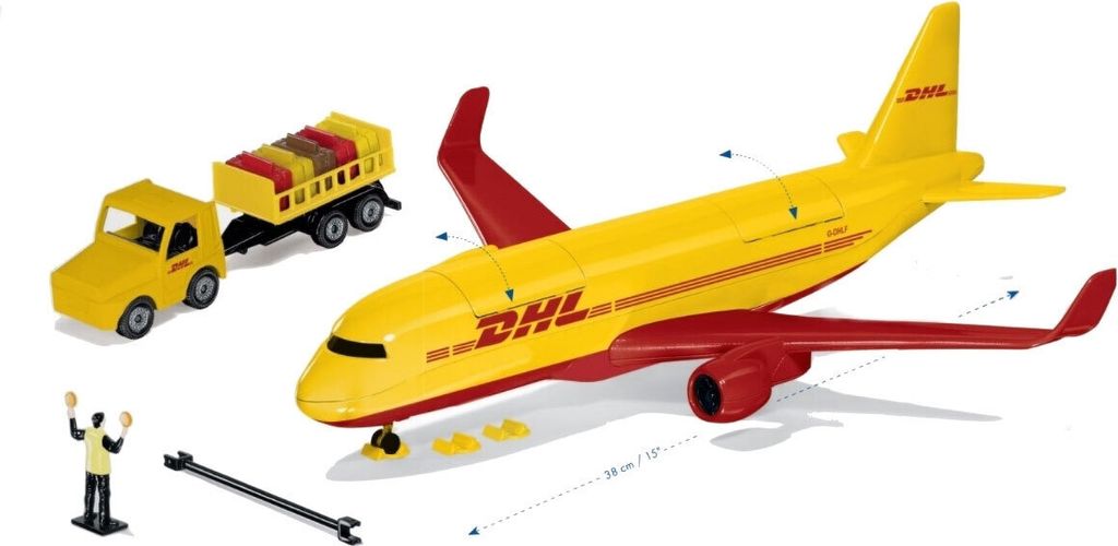 Siku Super 1702 - nákladní letadlo DHL s příslušenstvím Obrázek produktu 5