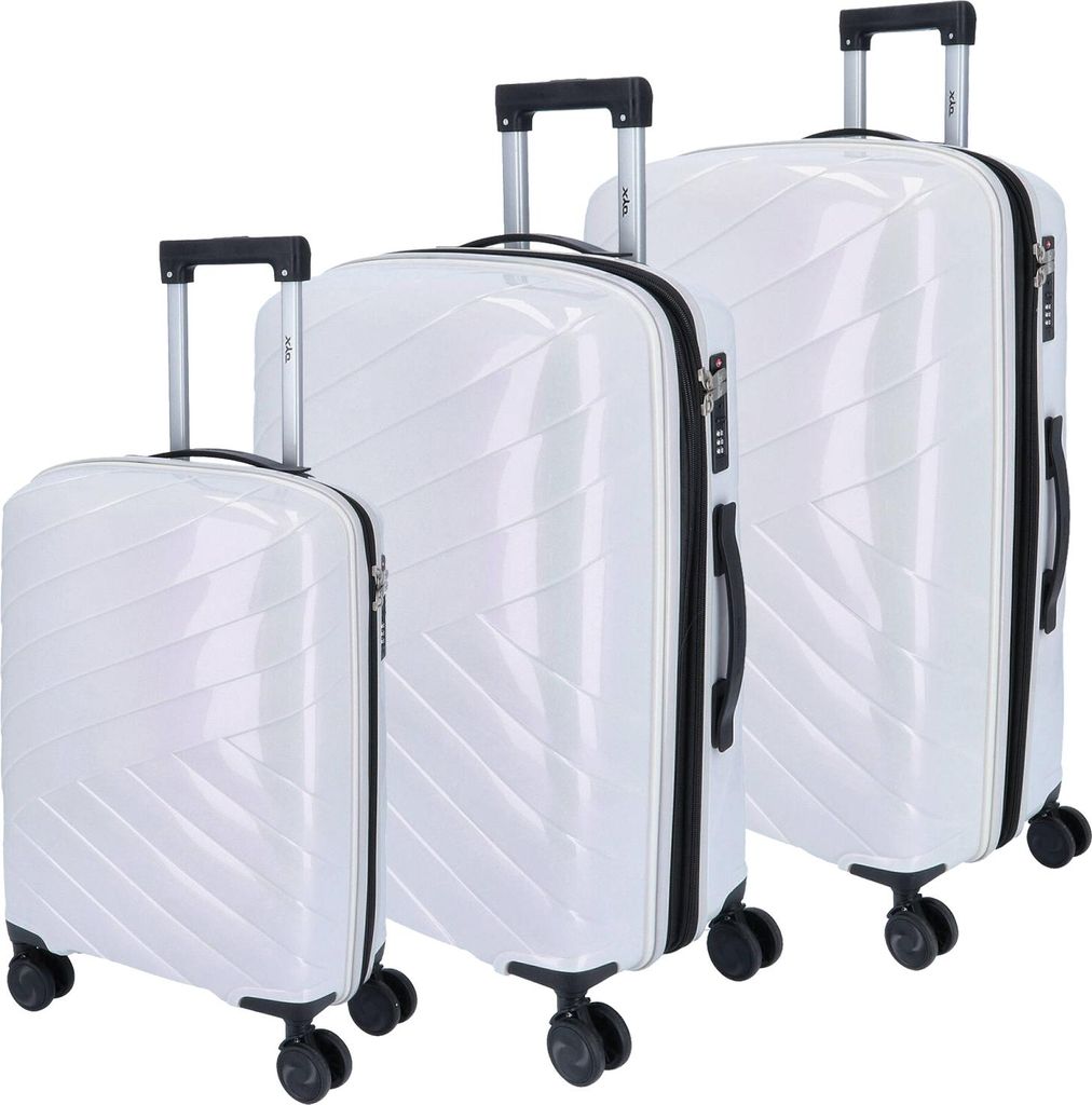 DYX 4 Rollen Trolley 3er Set S/M/L Dubai weiß