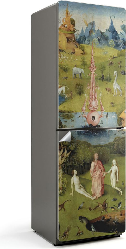 Boschs Garten der Lüste – Kühlschrank Aufkleber – Klebefolie Kühlschrank – Kühlschrank Nachbildung – Kühlschrankfolie selbstklebend ...