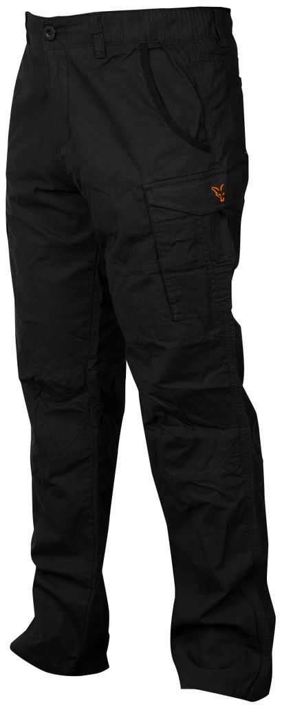 Fox Collection Combats Black/ Orange Hose - lange Angelhose, Größe:S
