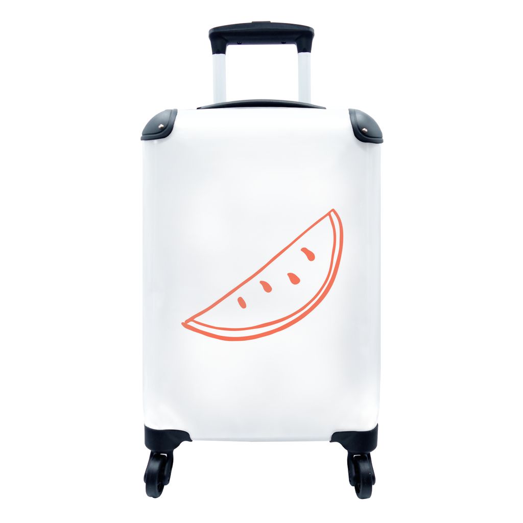 MuchoWow Koffer Handgepäck Trolley Rollkoffer Kleine Reisekoffer mit 4 Rollen - Sommer - Obst - Abstrakt - Cabin Size < 55x40x23 cm & 55x40x20 c...