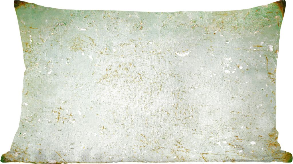 MuchoWow Zierkissen Sofakissen Wohnzimmer Dekokissen 50x30 cm Eisenstruktur mit hellgrüner Farbe - Wohnzimmerdekoration - Polster mit Photo