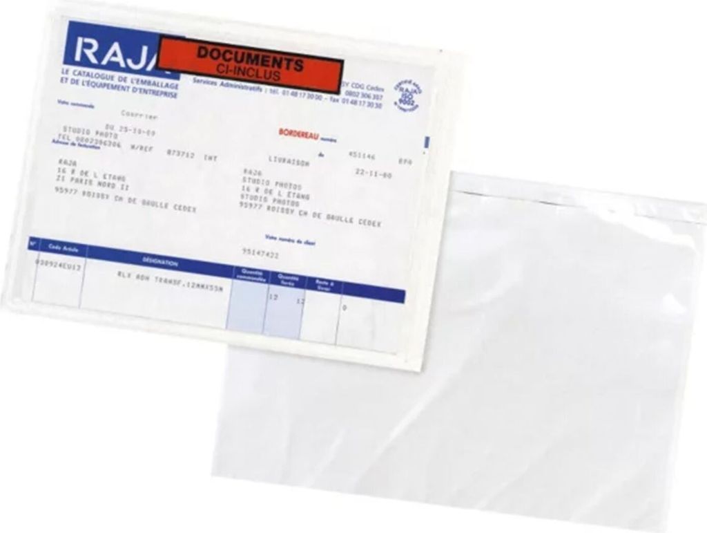 Dokumententasche mit Klebestreifen - 22.5 x 16.5 cm