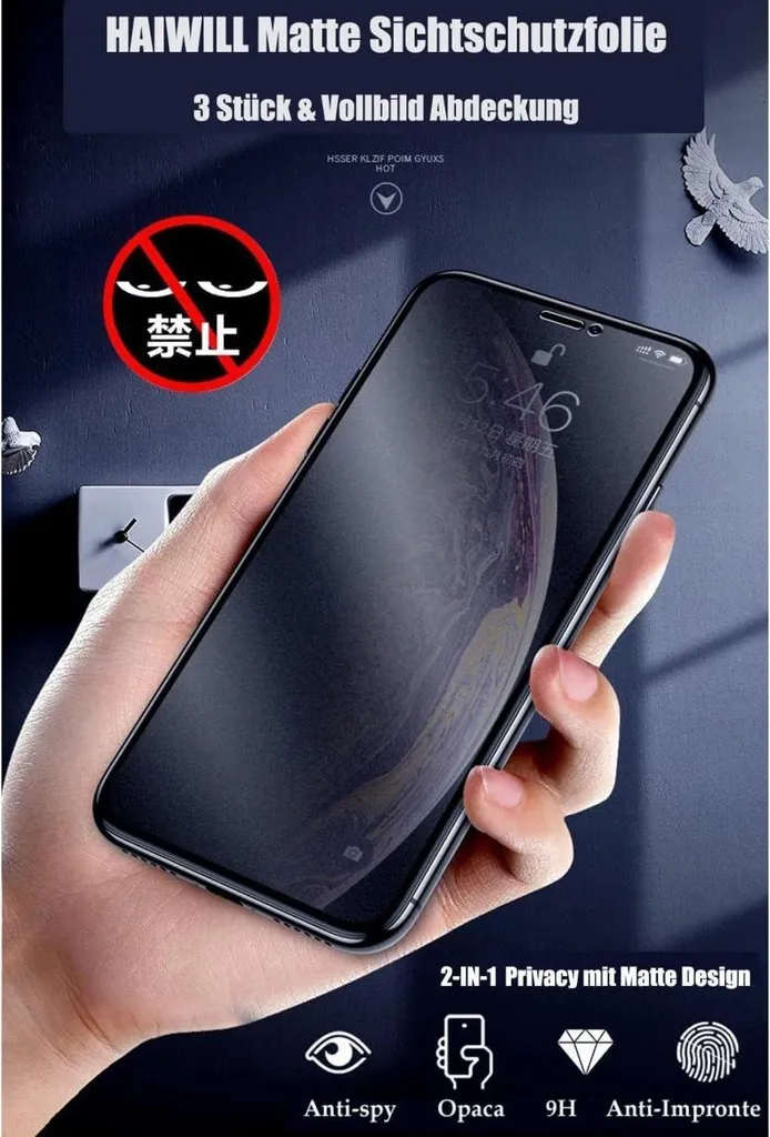 ESR Pellicola Vetro per iPhone 16 Pro ax, Vetro teperato con supporto