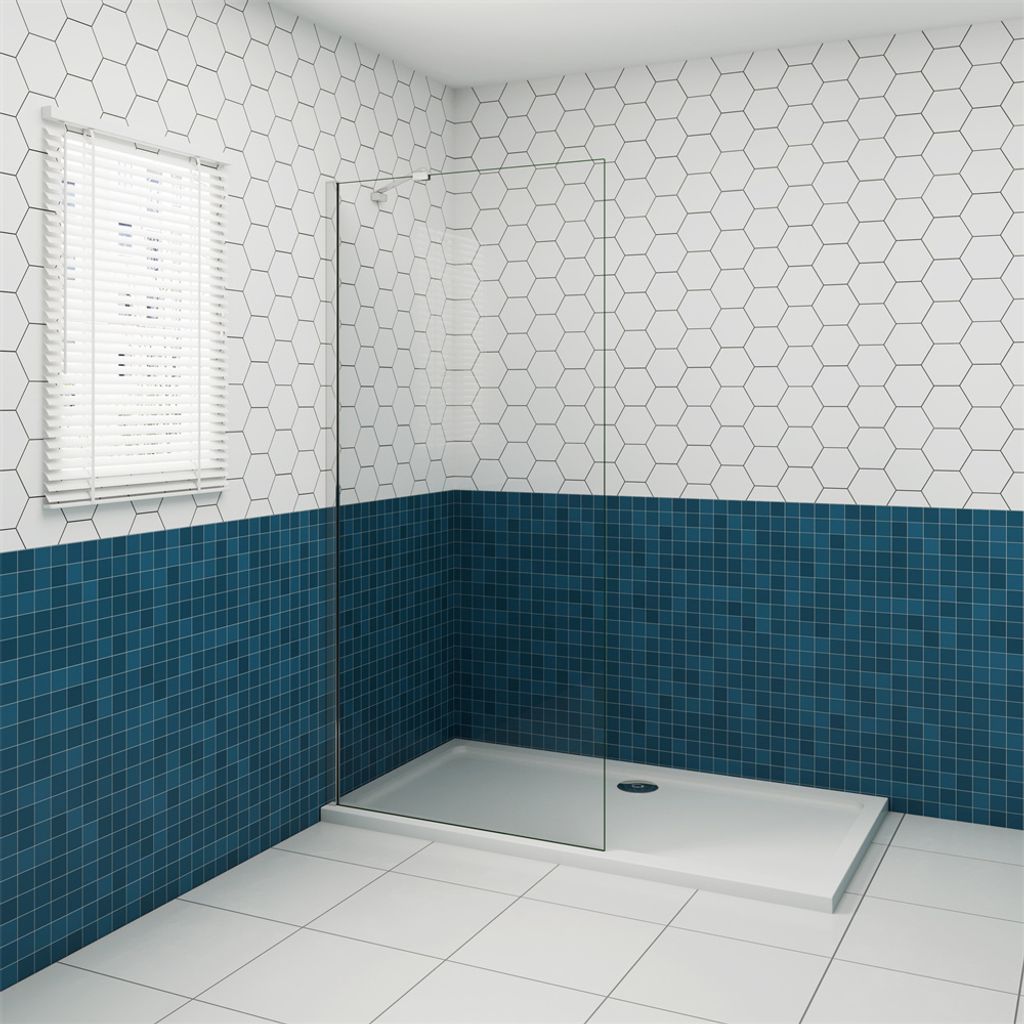 70x200cm Nano Glas Walk in Dusche Trennwand mit Stabilisierungsstange