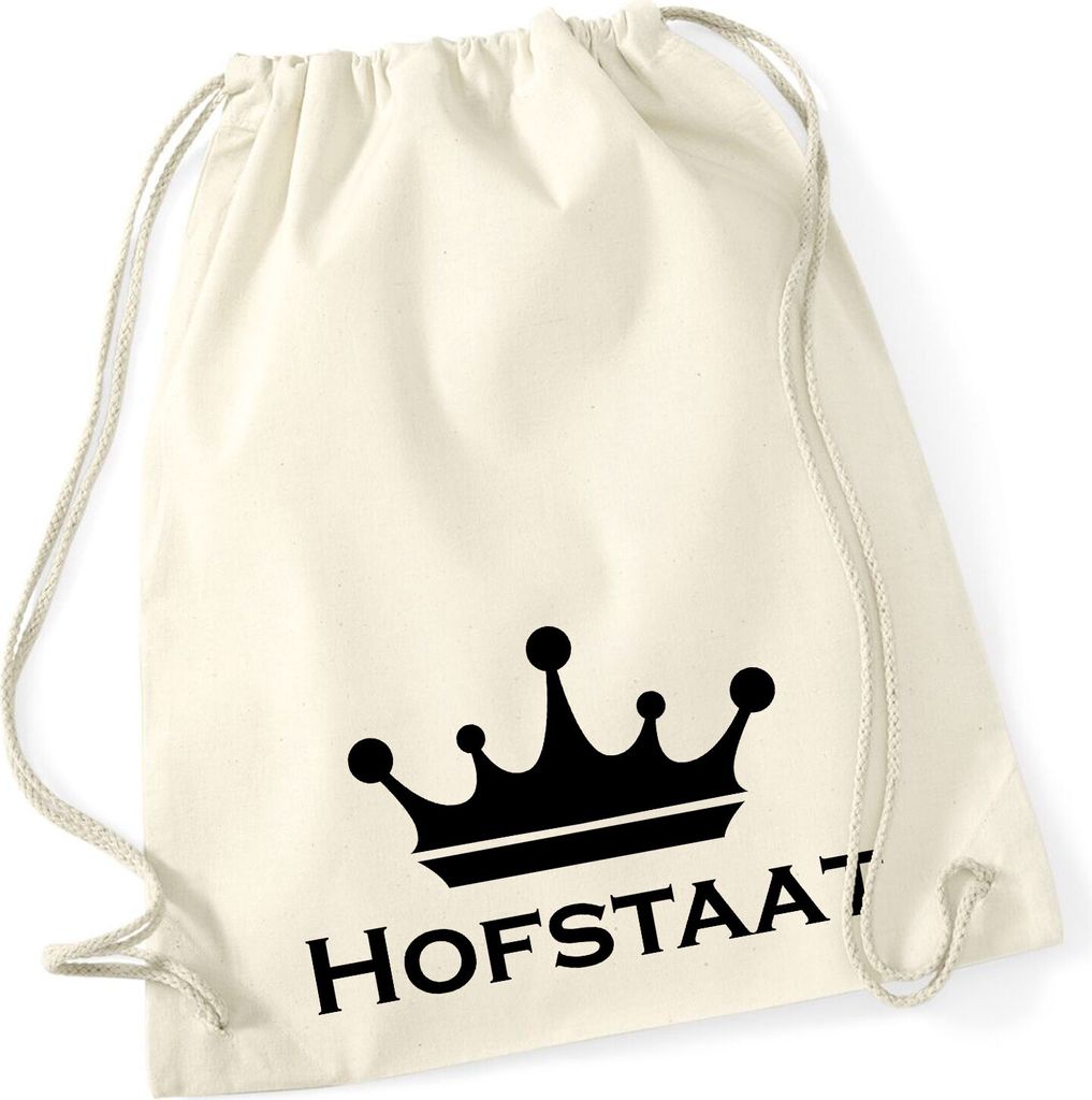 Huuraa Turnbeutel Hofstaat Schützenfest 12 Liter Natural Baumwolle Rucksack Geschenkidee