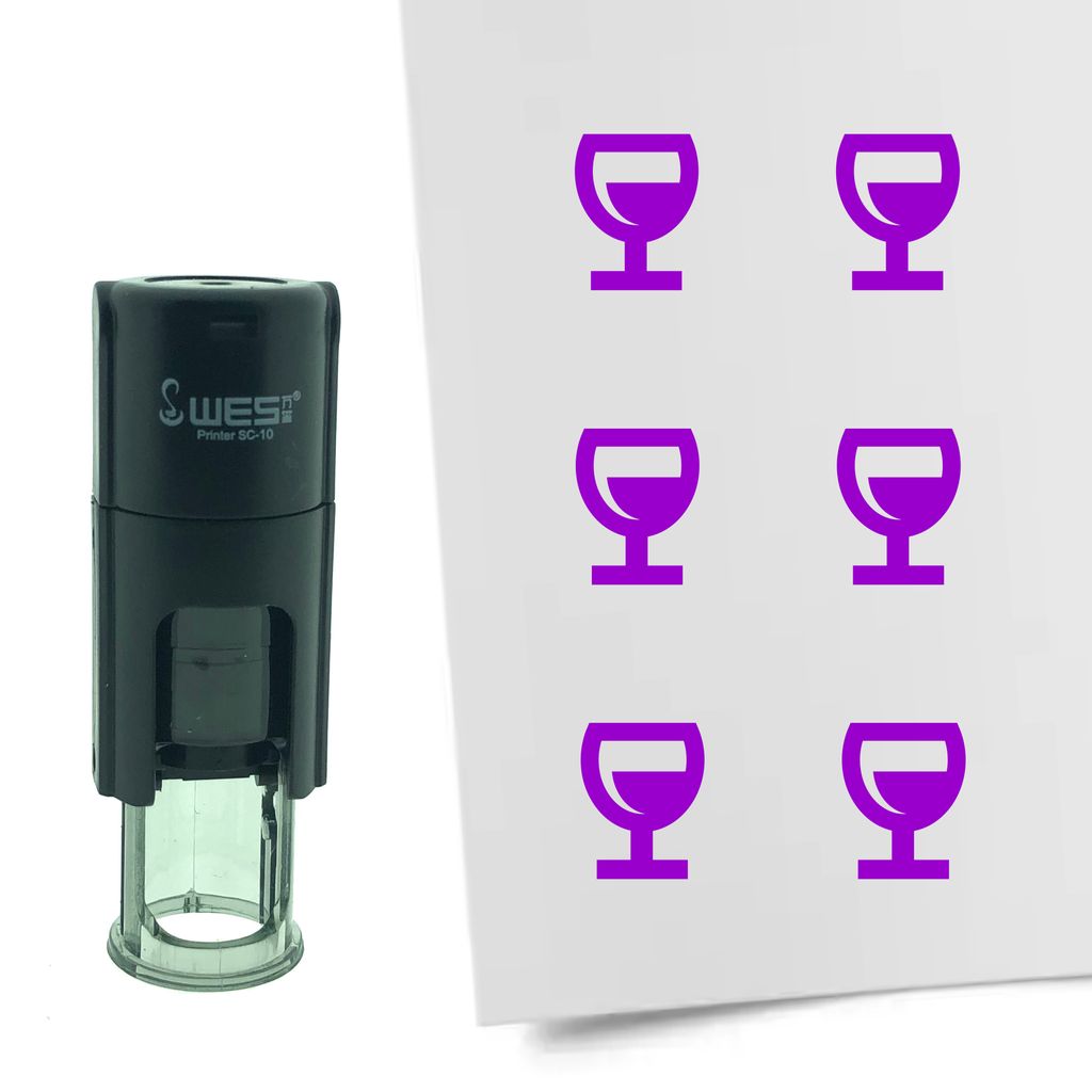 Tampon encreur CombiCraft Verre de vin 10 mm rond – Encre Image du produit 