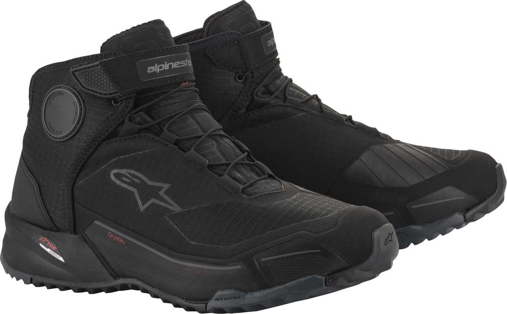 Alpinestars CR-X Drystar Riding Shoes Black/Black 43 Motorradstiefel
