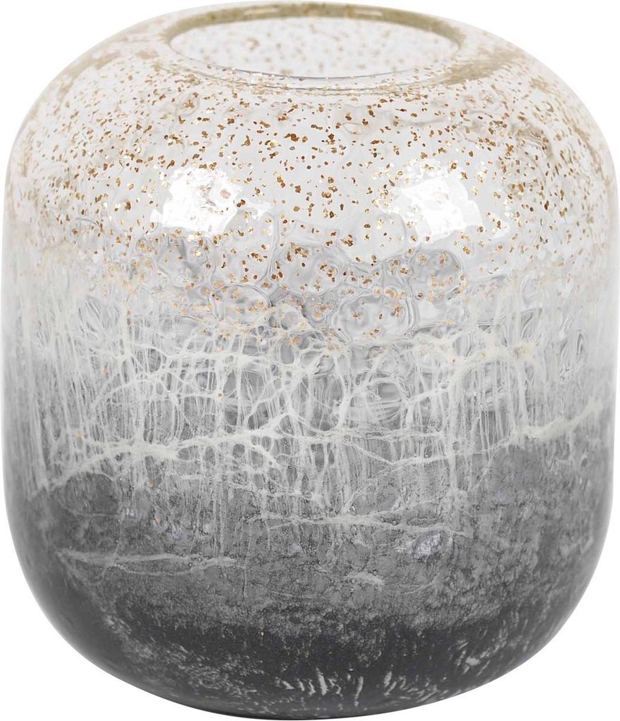 Rasteli Vase Glas Grau-Braun-Melange D 19 cm H 21 cm