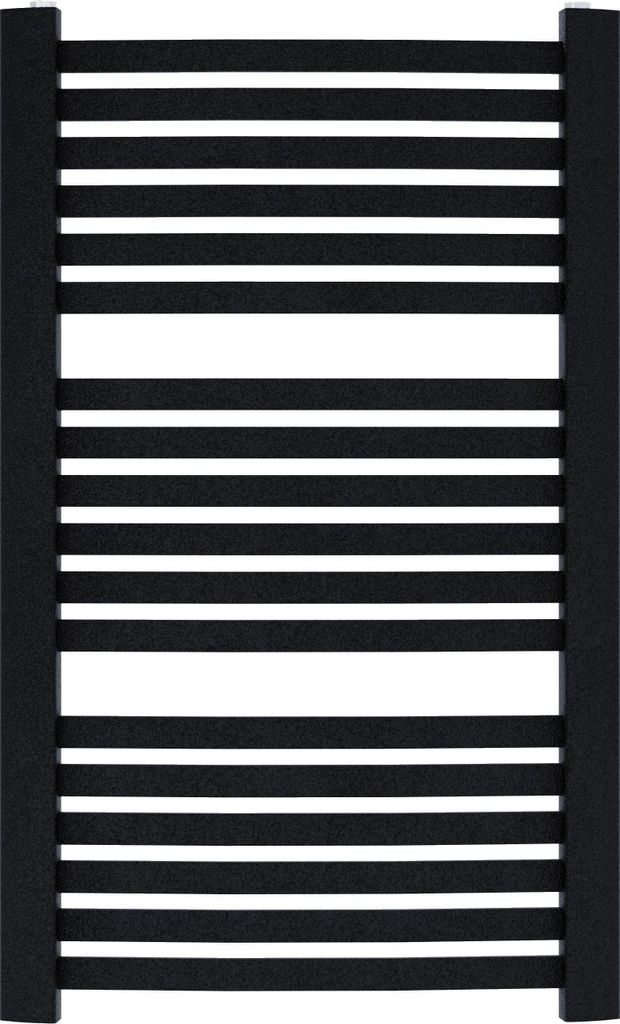 Badheizkörper 945x580 mm 471 W Stahl schwarz matt strukturiert für Badezimmer mit Mittelanschluss unten Luxrad Kastor ZDC wassergeführt CE
