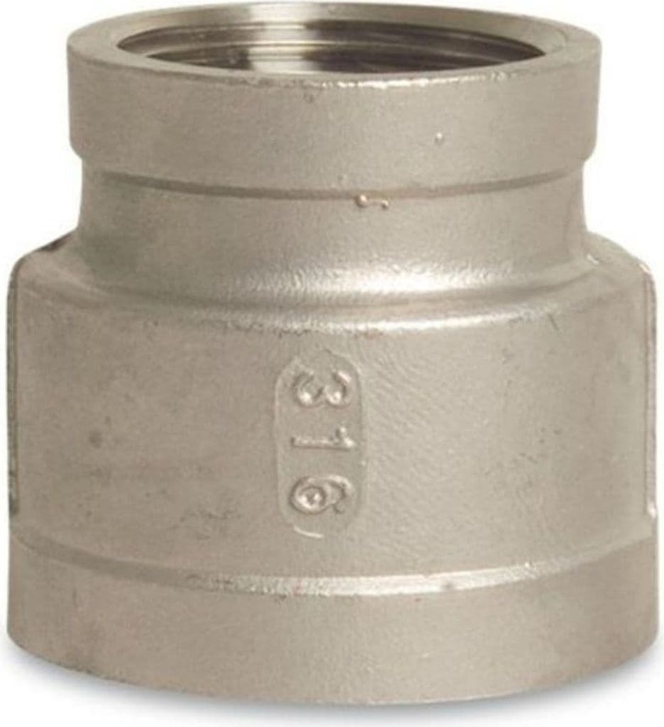 Gewindefitting Edelstahl Reduziermuffe 1 1/2" IG x 1" IG