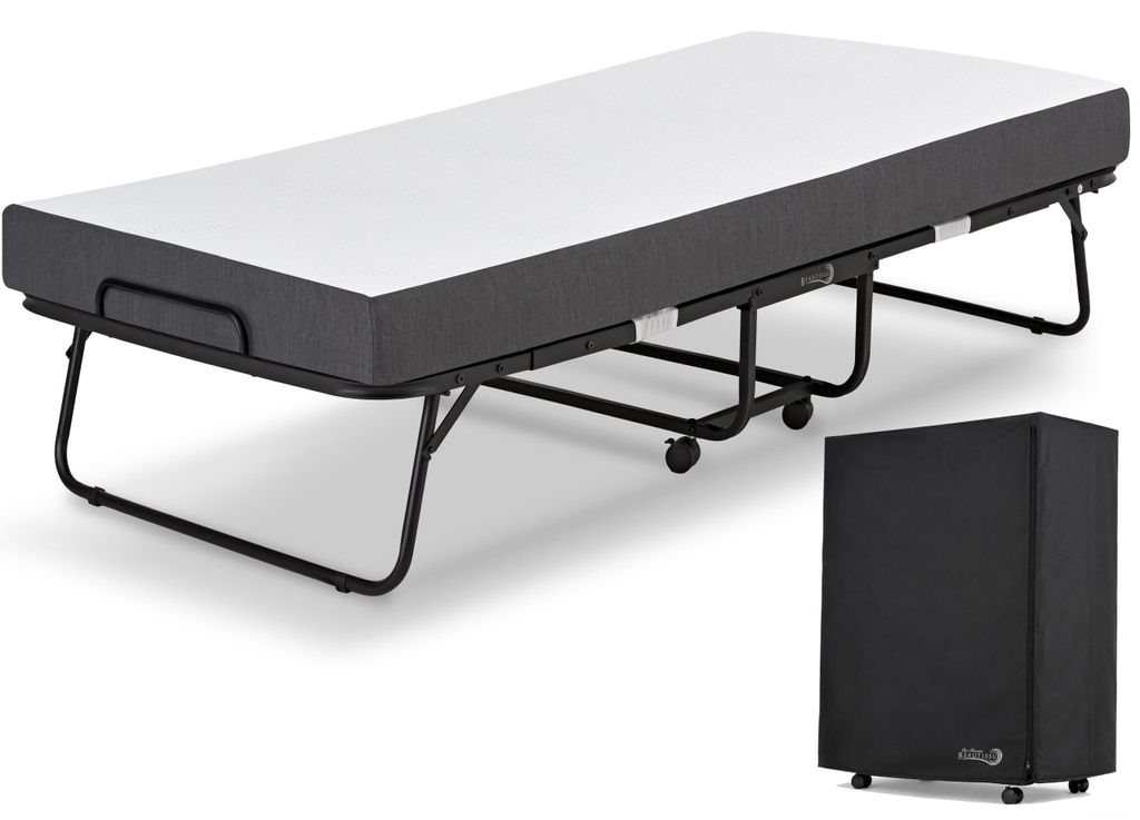 Beautissu Traumkraft L, inklapbaar bed, 90x200 cm, zwart, Productafbeelding 