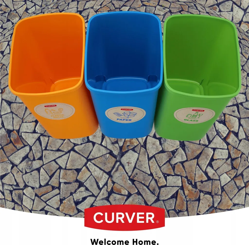 Poubelle de tri sélectif pour organiser vos déchets : pack de 3x10L