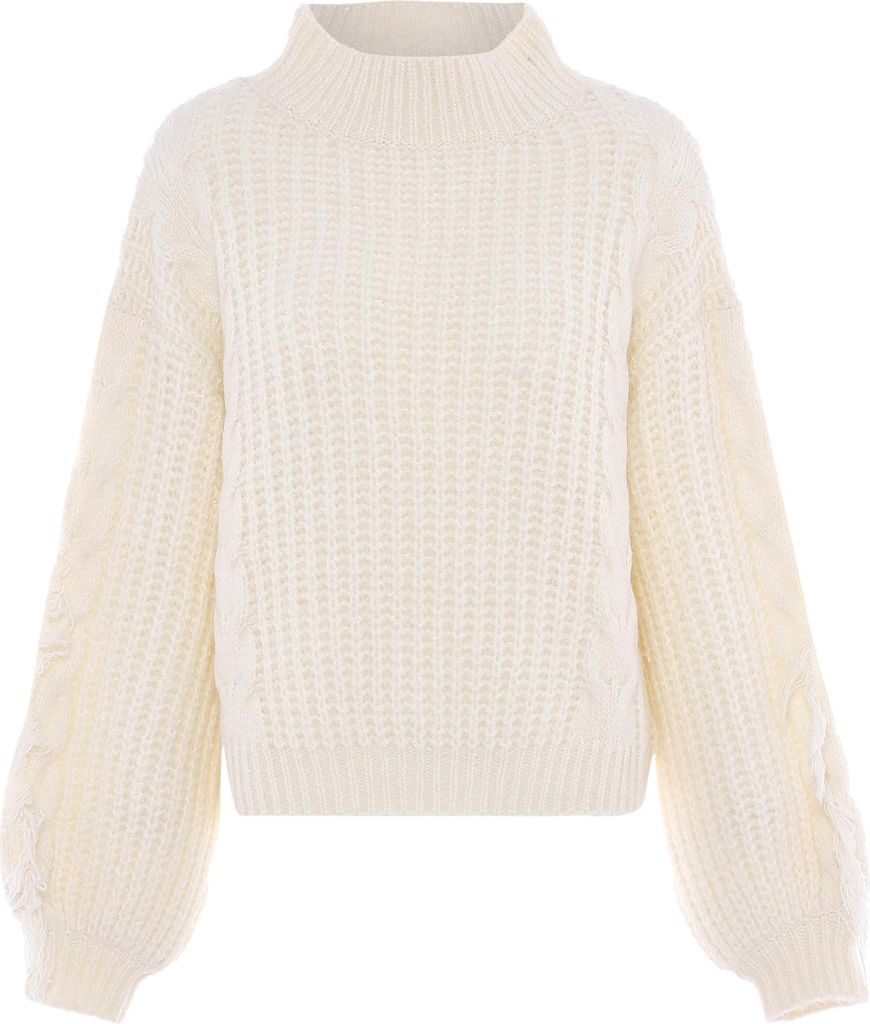 Sookie damen pullover - wollweiss, M/L