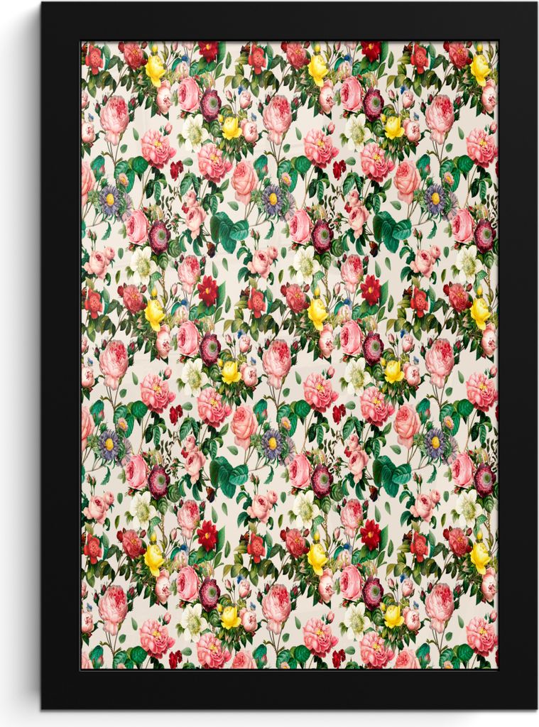 MuchoWow MuchoWow Gerahmtes Poster Blumen - Frühling - Pastell 20x30 cm - Poster mit zchwarzem Bilderrahmen - Drucken - Bilder Poster im Rahmen