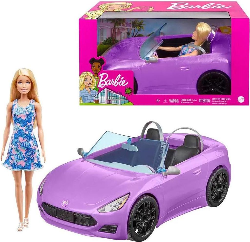 Puppe Mattel Barbie And Her Purple Convertible Zdjęcie produktu 