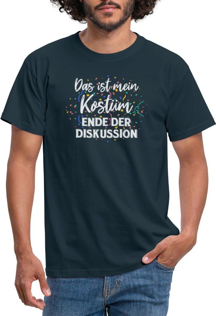 Spreadshirt Das Ist Mein Kostüm Fasching Karneval Ende Männer T-Shirt, L, Navy