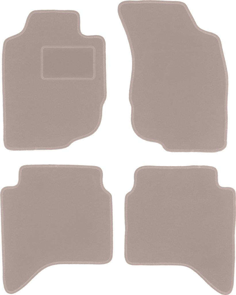 Velours-Autoteppiche für: Toyota Hilux Vii N25 N2 Pickup (2006-2015) Beige