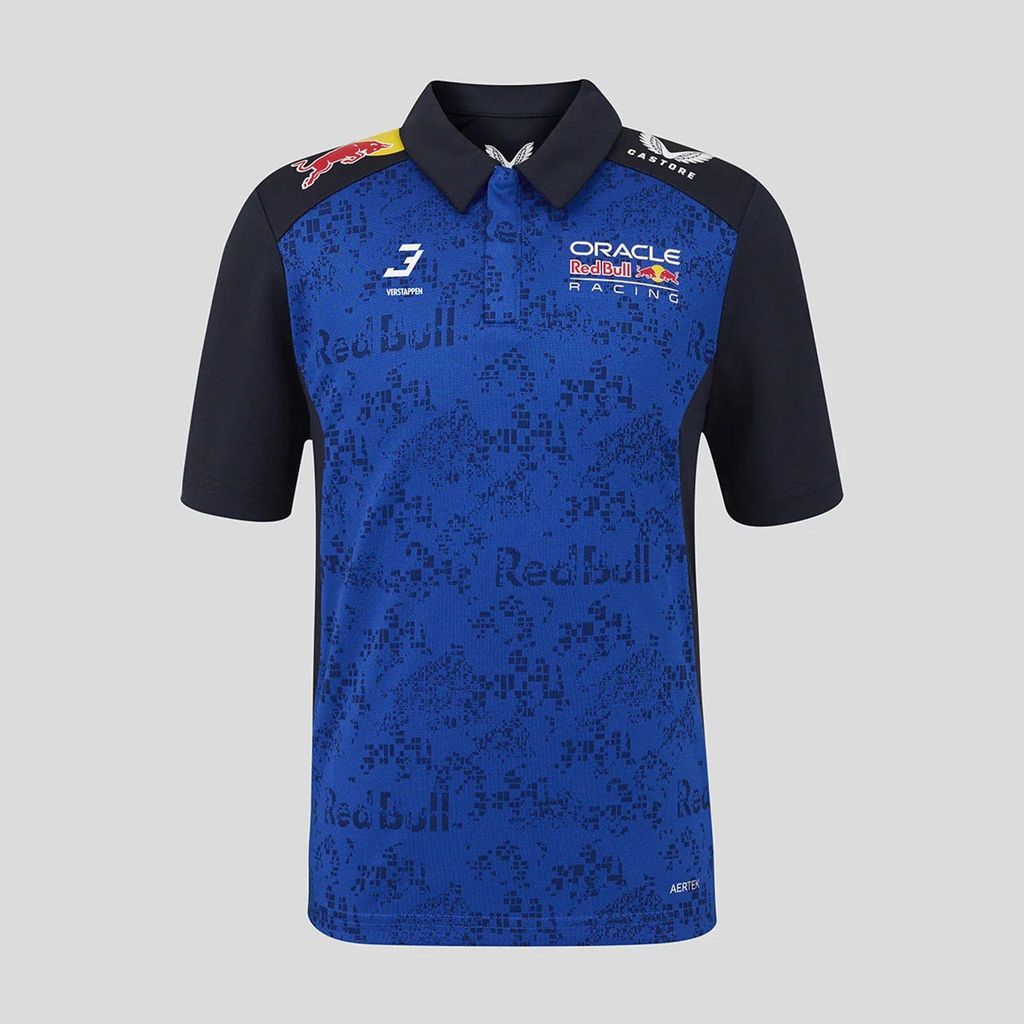 Red Bull Polo, Team, Max Verstappen, Kinder, Blau 164 Produktbild 