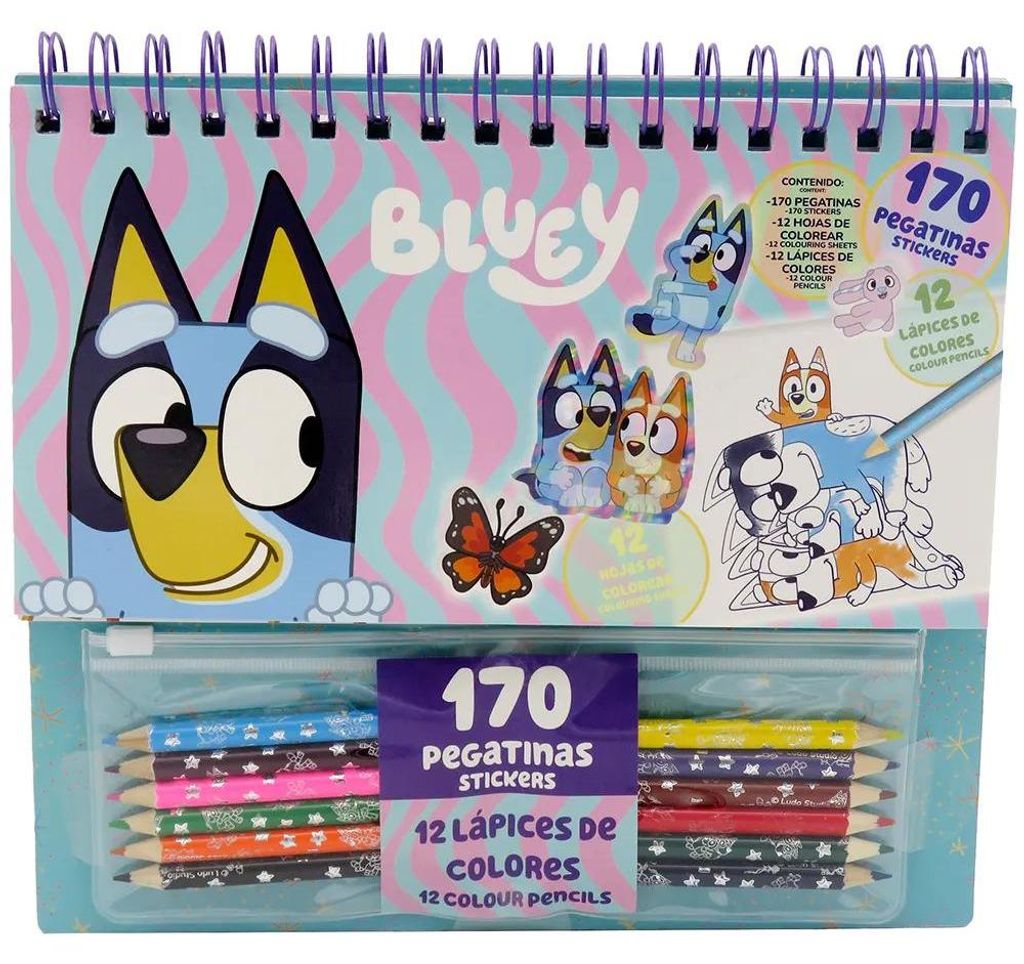 Bluey Malset Mit Aufklebern Mehrfarbig Mehrfarbig One Size