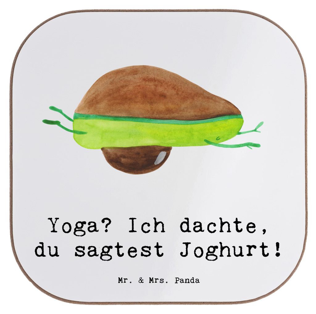 Mr. & Mrs. Panda Untersetzer für Gläser Yoga Humor - Weiß - Geschenk, Tischuntersetzer, Flexibilität, Sportler, Fitness, weinflaschenuntersetze...