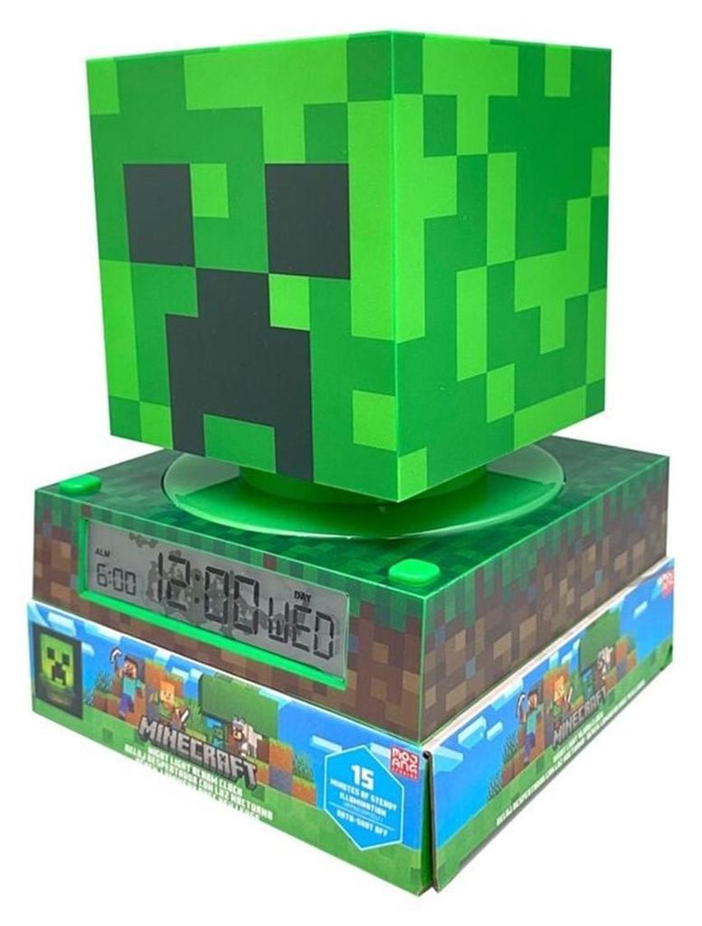 Minecraft 3D-lamp met wekkerfunctie - KIDS LICENSING, Productafbeelding 