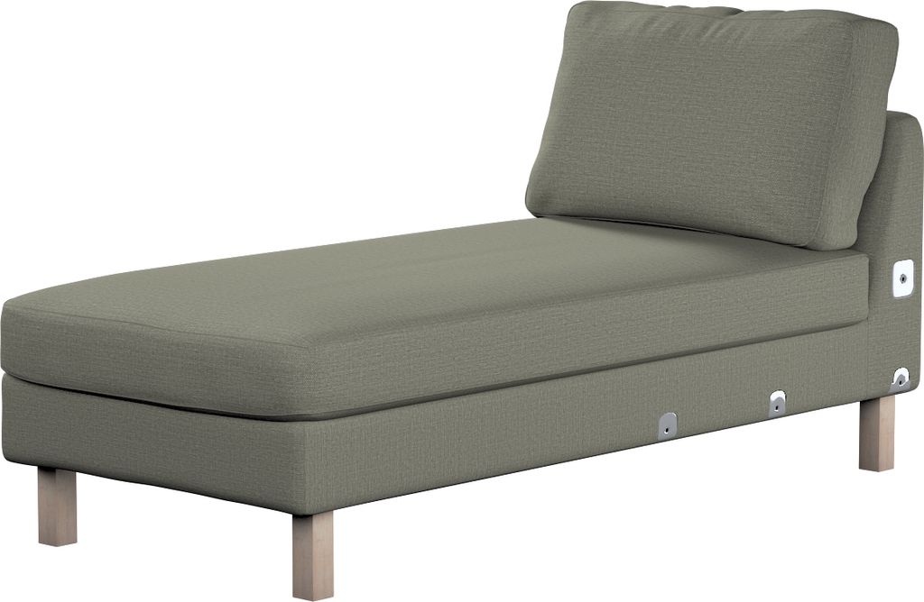 Dekoria Bezug für Karlstad Recamiere Zustellsofa, kurz, grau-beige, Bezug für Karlstad Recamiere Zustellsofa
