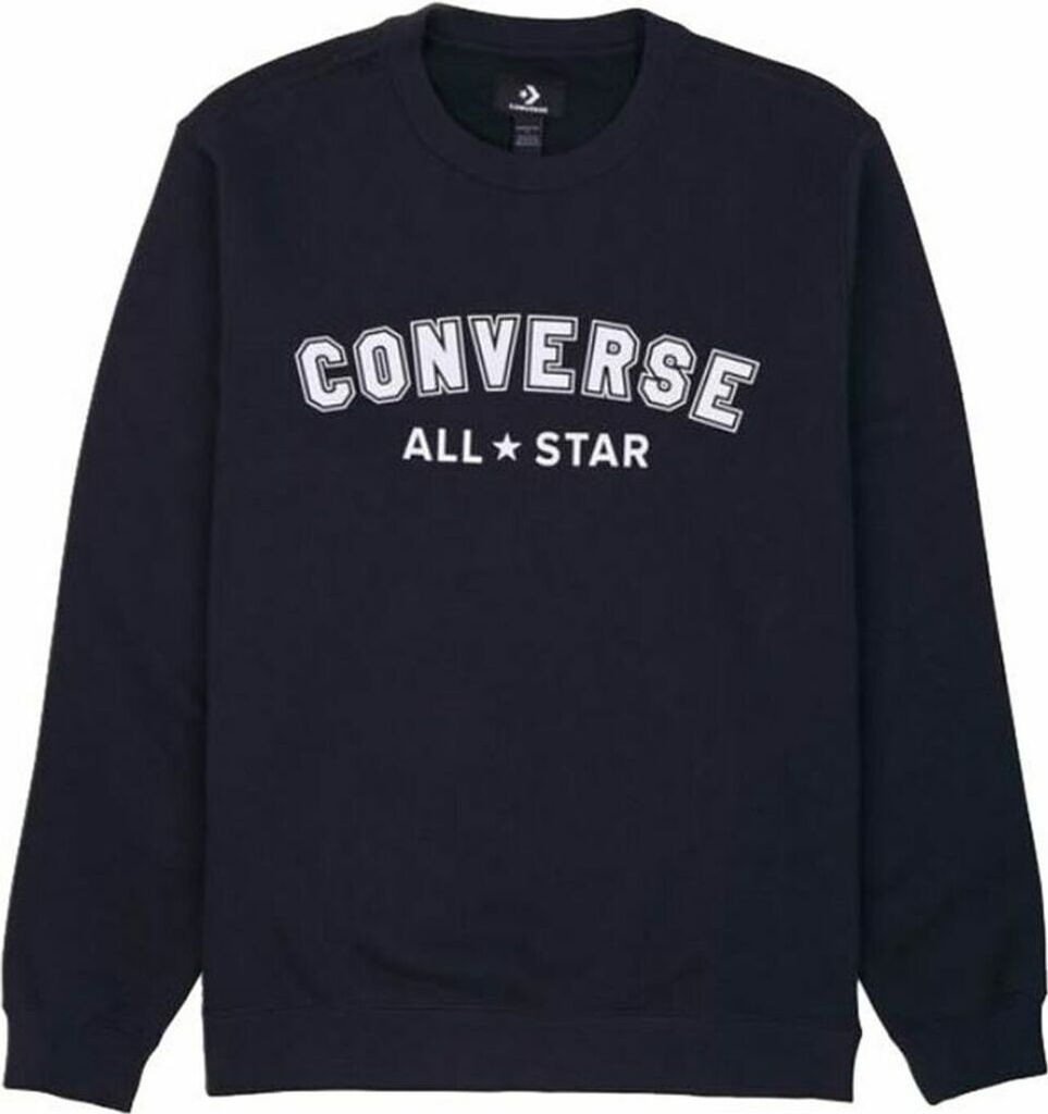 Herren Sweater ohne Kapuze Converse Classic Fit All Star Single Screen Schwarz - XXS