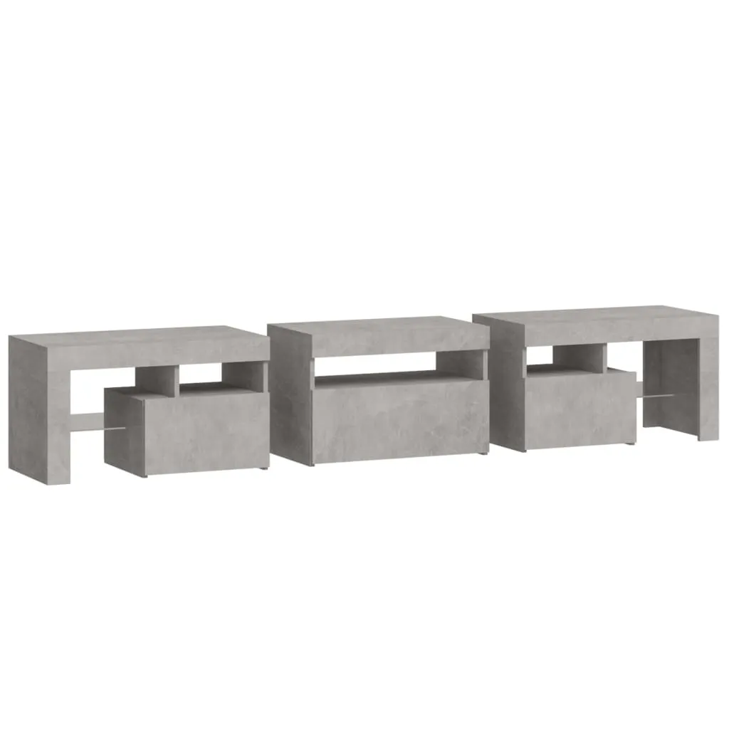Grande Mobile Porta TV 200 cm Grigio Cemento LED - Qualità e Prezzo - 5