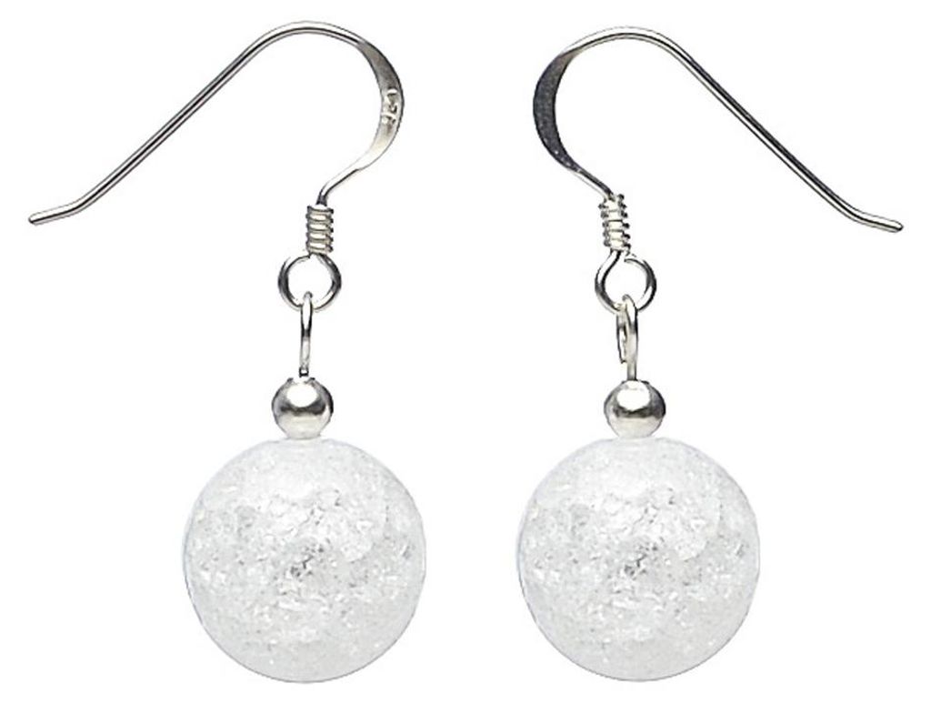 Ohrringe Ohrhänger aus Kristall Bergkristall & 925er Silber Produktbild 