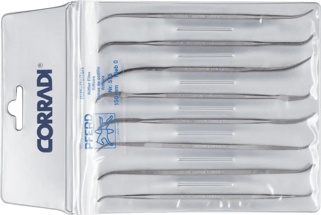 Solution pour zones difficiles : Set 8 rifloirs de précision 150 mm PFERD