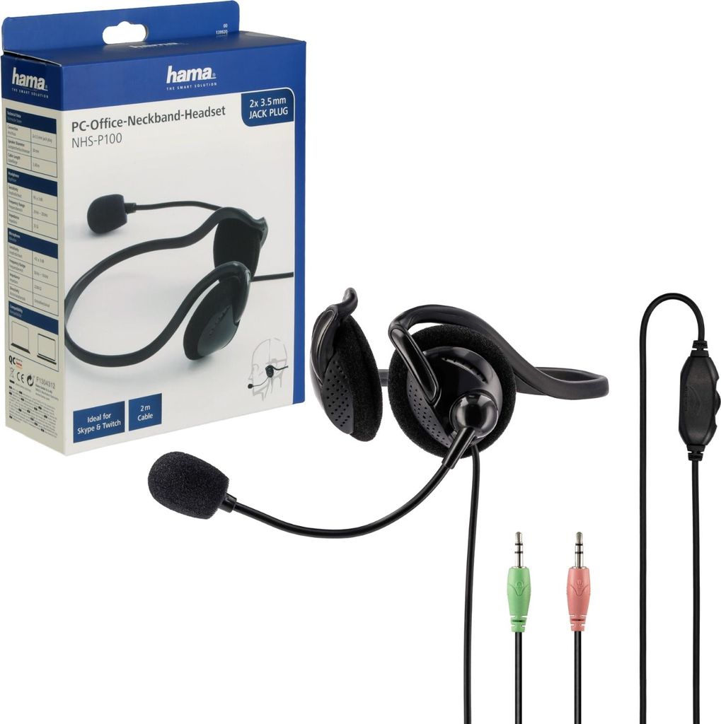 Hama 00139920 Headset Nackenband Binaural Schwarz Image du produit 