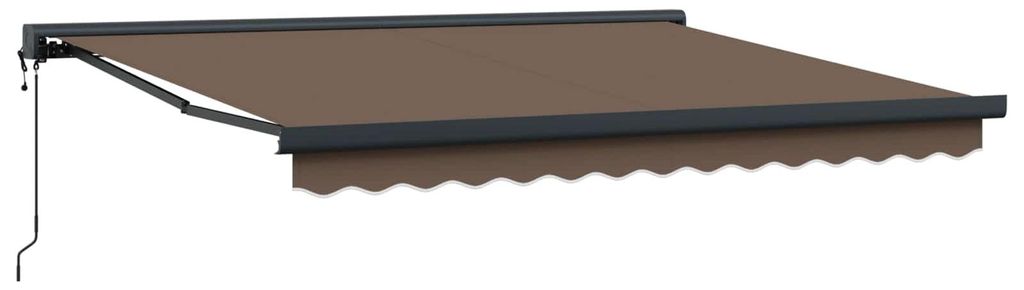 vidaXL Ausziehbare Markise Taupe 500 x 300 cm Stoff und Metall