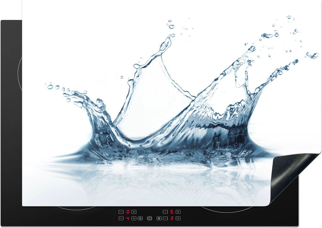 KitchenYeah Herdabdeckplatte Wassertropfen bei einem Spritzer , 75x52cm, Küche Deko, Glaskeramikkochfeld Herdabdeckung, Abdeckplatte fùr Kochfeld