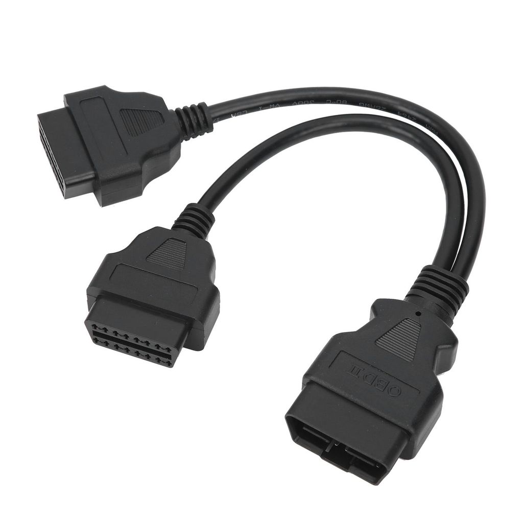 16-poliges OBD2-Kabel, 1-zu-2-Verlängerungssplitter, Autodiagnose-Anschlussadapter, 11.8 Zoll Verlängerungslänge