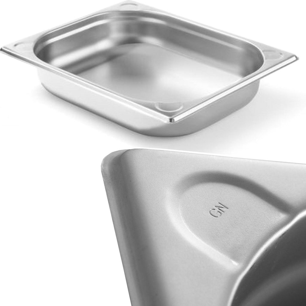 Kitchen Line GN 1/2-Behälter aus Stahl, Höhe 65 mm - Hendi 806326
