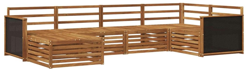 vidaXL Outdoor-Sofagarnitur 6 pcs Natur