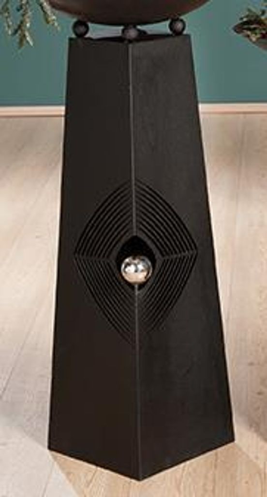 Gilde Metall Ständer zu 68065 schwarz, konisch, Edelstahlkugel L= 31 cm B= 31 cm H= 104cm cm