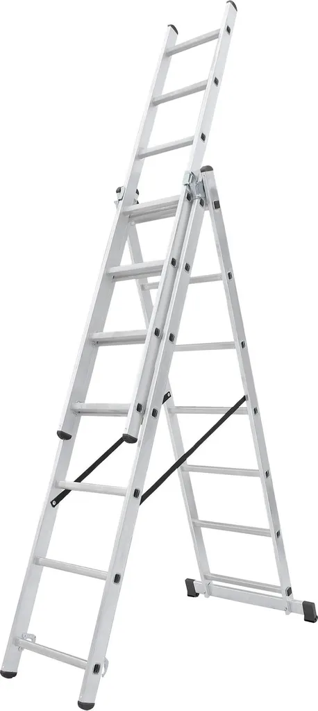 Échelle combinée transformable 3 plans en alu 3x8 marches usage mixte - 4