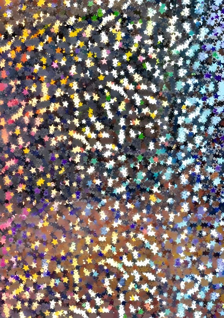 HEYDA 204077370 Holografie-Karton Sterne 50 x 70 cm silberfarben