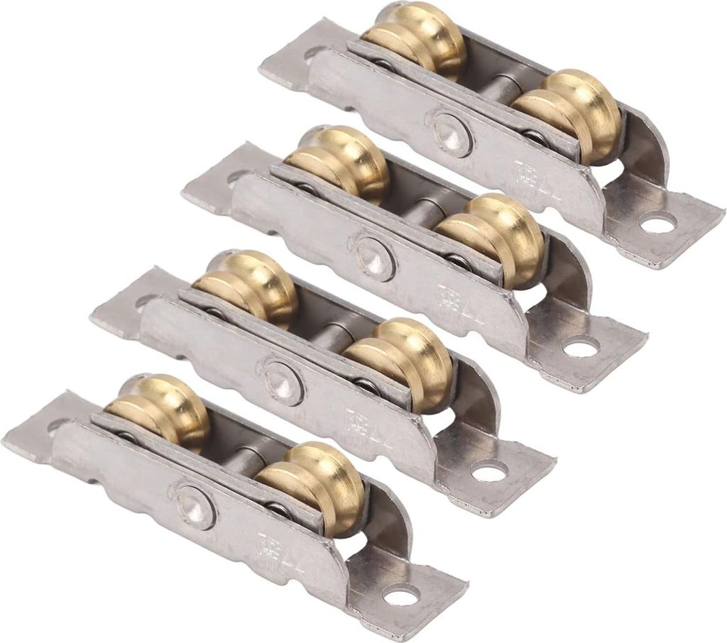 Schiebetür-Rollenmontage Tür-Fenster-Schienen-Zubehör Radrolle Glas Kugellager Schrauben Riemenscheibe - Set von 4