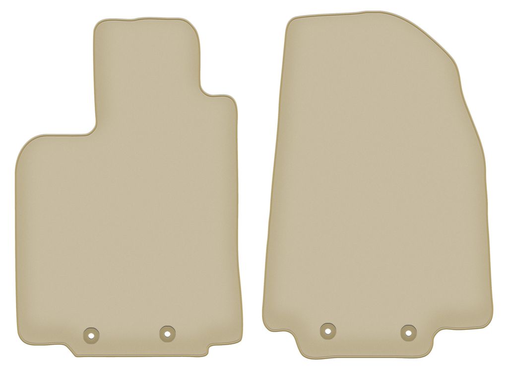 Velours-Fußmatten Vorne PREMIUM beige passend für Mazda CX-9 I (2006-2015, SUV) – mit Befestigungen – passgenau