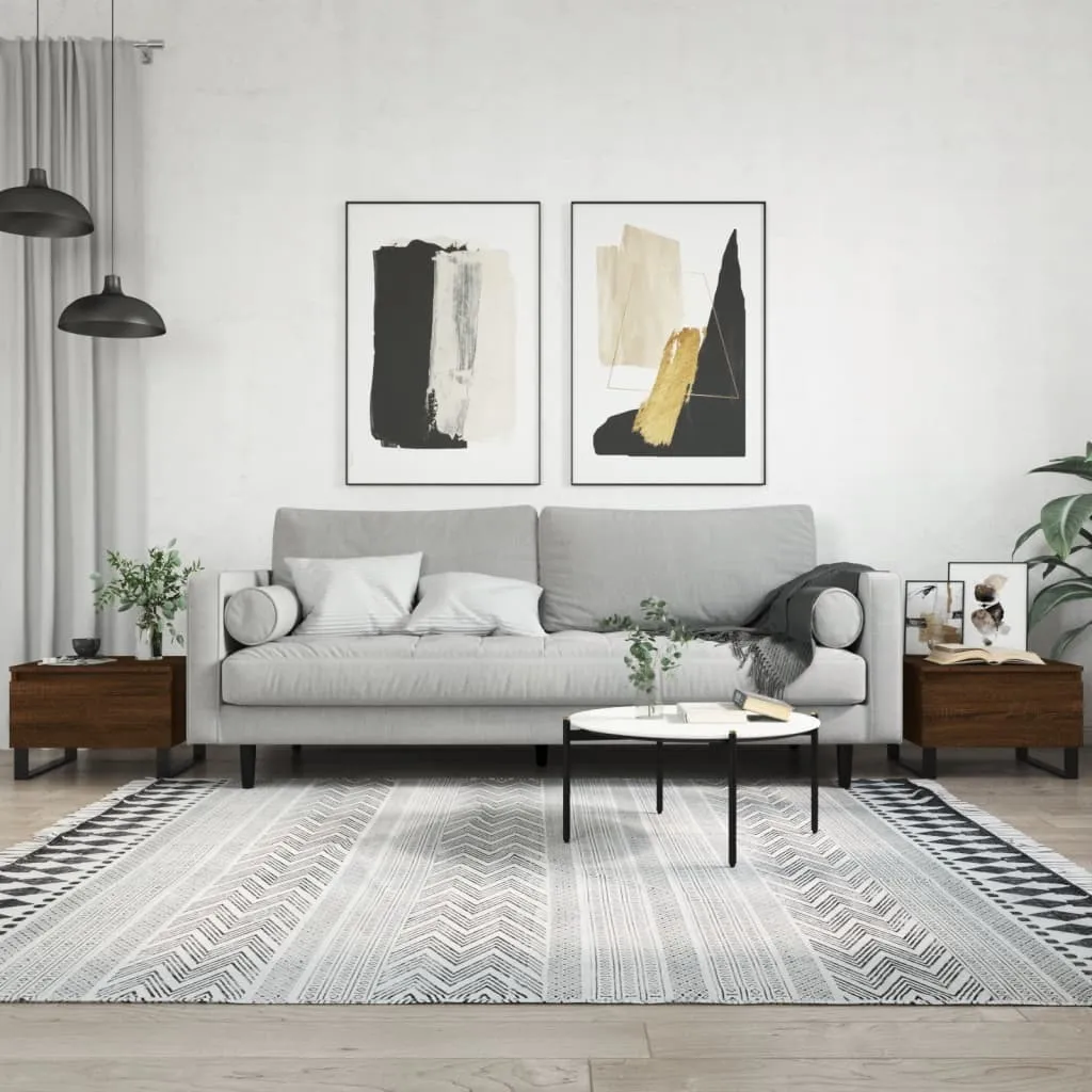 Set 2 Tavolini Design Rovere Marrone Maison Exclusive 50x46x35 cm