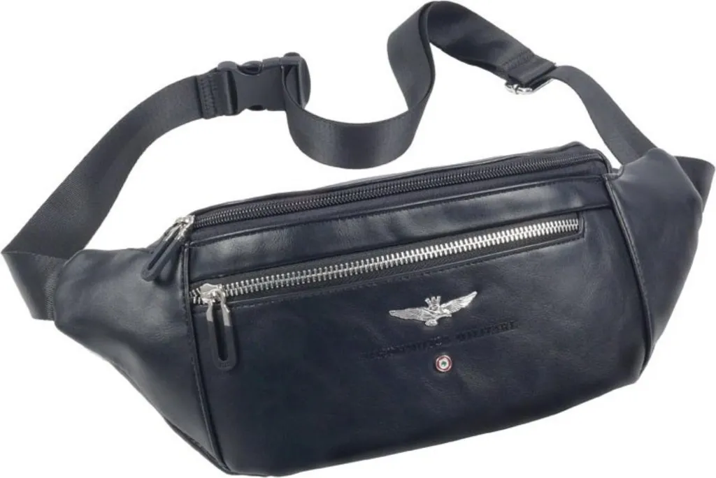 Sacoche Homme Aeronautica Militare AM561NE en Nylon Noir Résistant