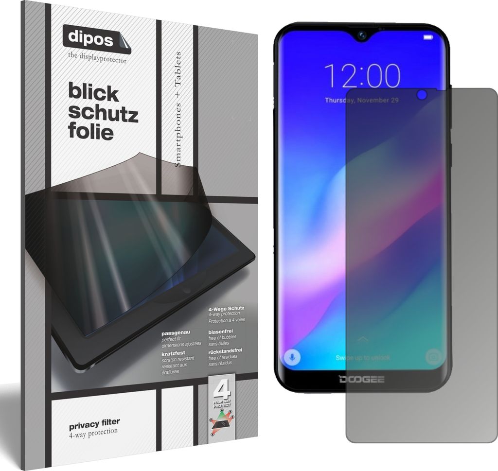 Blickschutzfolie für Archos Oxygen 57 matt Schutzfolie Folie Display Schutz dipos