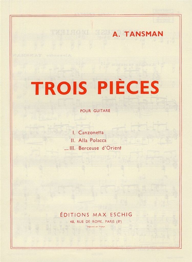 Berceuse d'Orient 3 pièces pour guitare