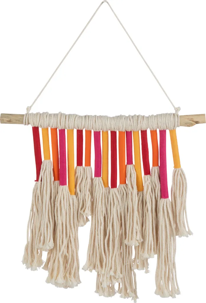 Suspension Murale en Coton Ateba J-Line - Décoration Textile Bohème Chic