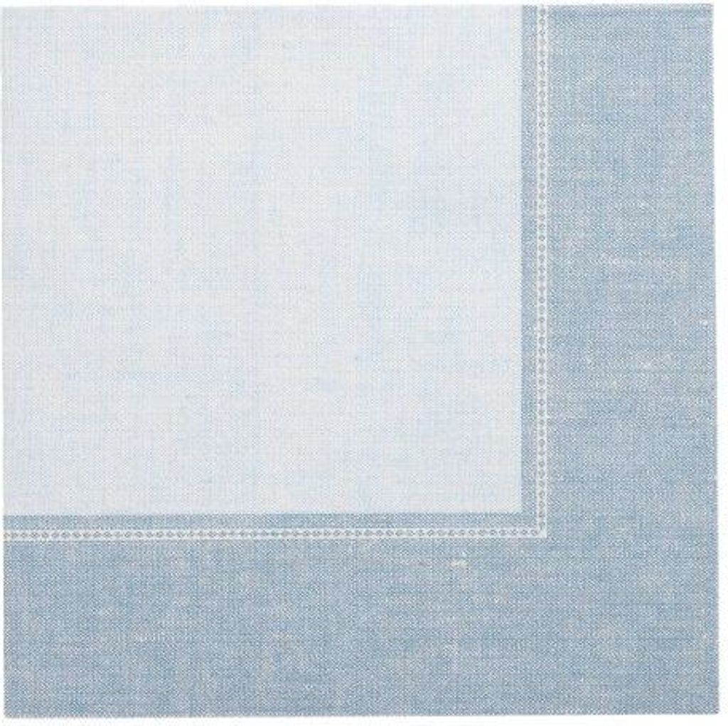 20 Papstar Servietten ROYAL Collection 1/4-Falz 40 cm x 40 cm arktikblau Linum 37204