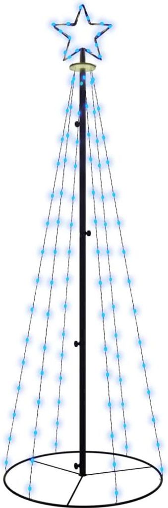 vidaXL LED-Weihnachtsbaum Kegelform Blau 108 LEDs 70x180 cm